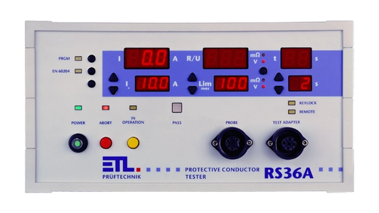 ETL - Schutzleiterprüfgerät RS36A - < 12 V AC / 10 A / 1 - 500 mOhm