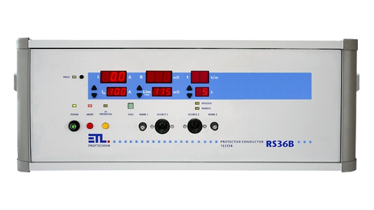 ETL - Schutzleiterprüfgerät RS36B-50 - < 6V AC und < 12 V AC / 10 - 50 A /1 - 500 mOhm